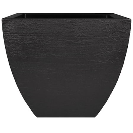 Classic Accessories 16 in. Modern Square Planter, Black VE2527679